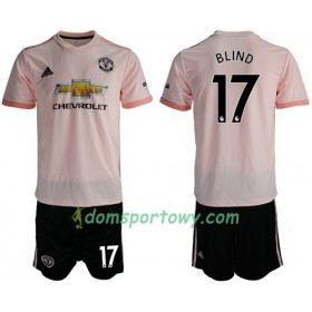 Koszulka Manchester United Blind 17 Dziecięcy Wyjazdowe Koszulki Piłkarskie 2018-2019 Krótki Rękaw